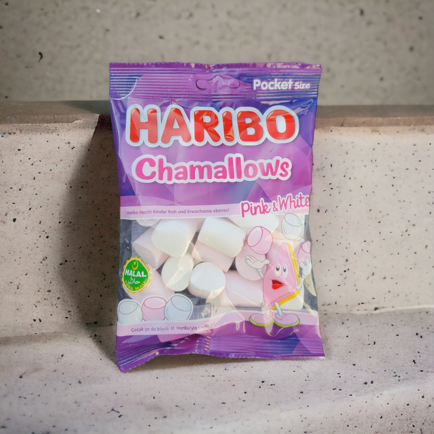 Haribo Chamallow Helal Pink & White Marshmallows 70g