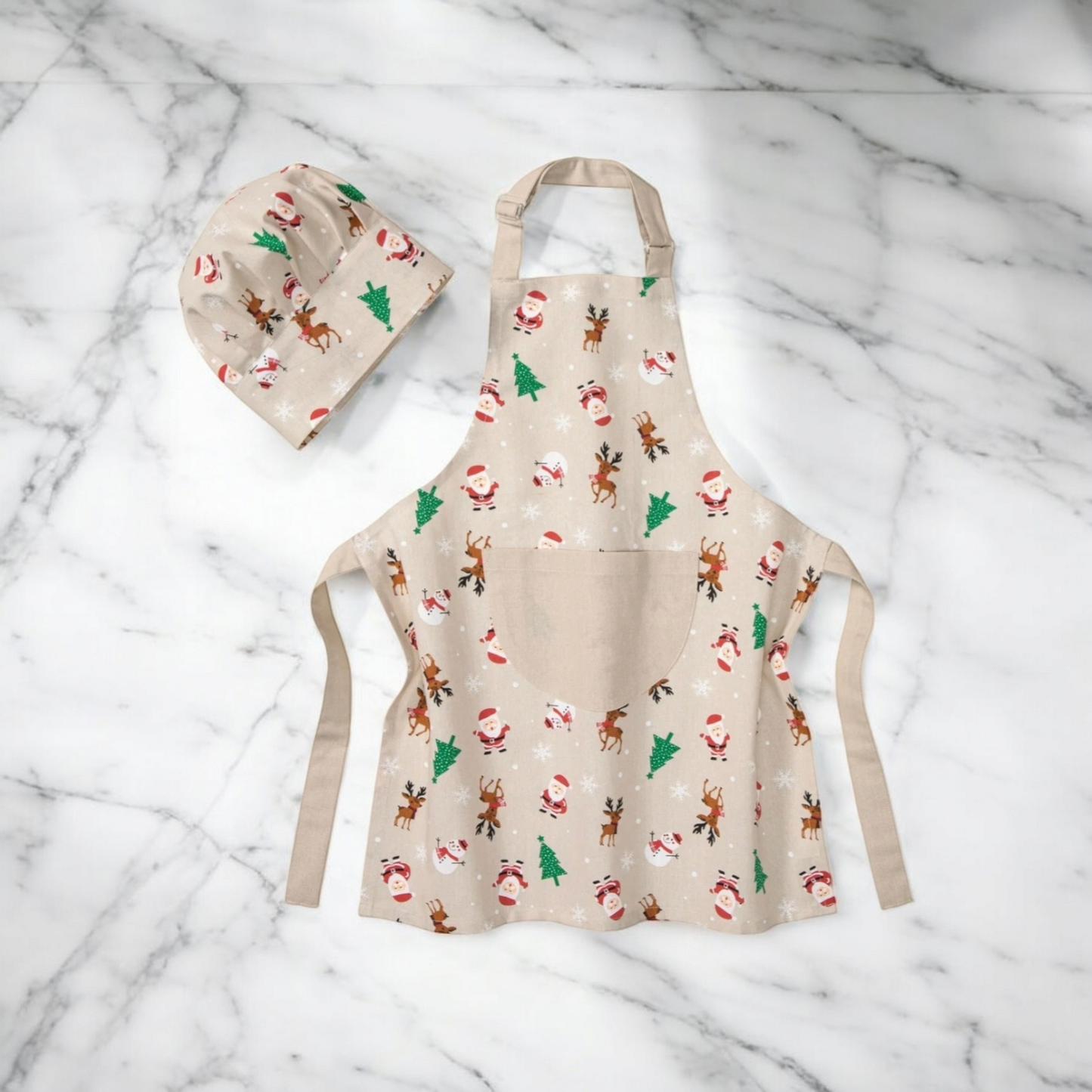 Kinderküchenschürze und Kochmütze