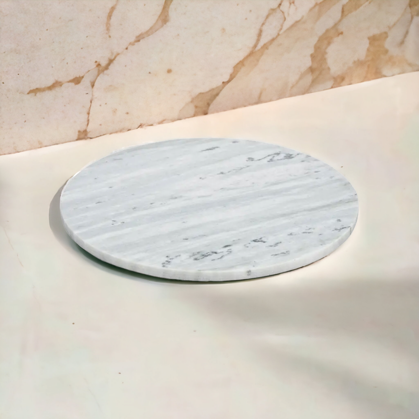 Schneidebrett aus Marmor rund