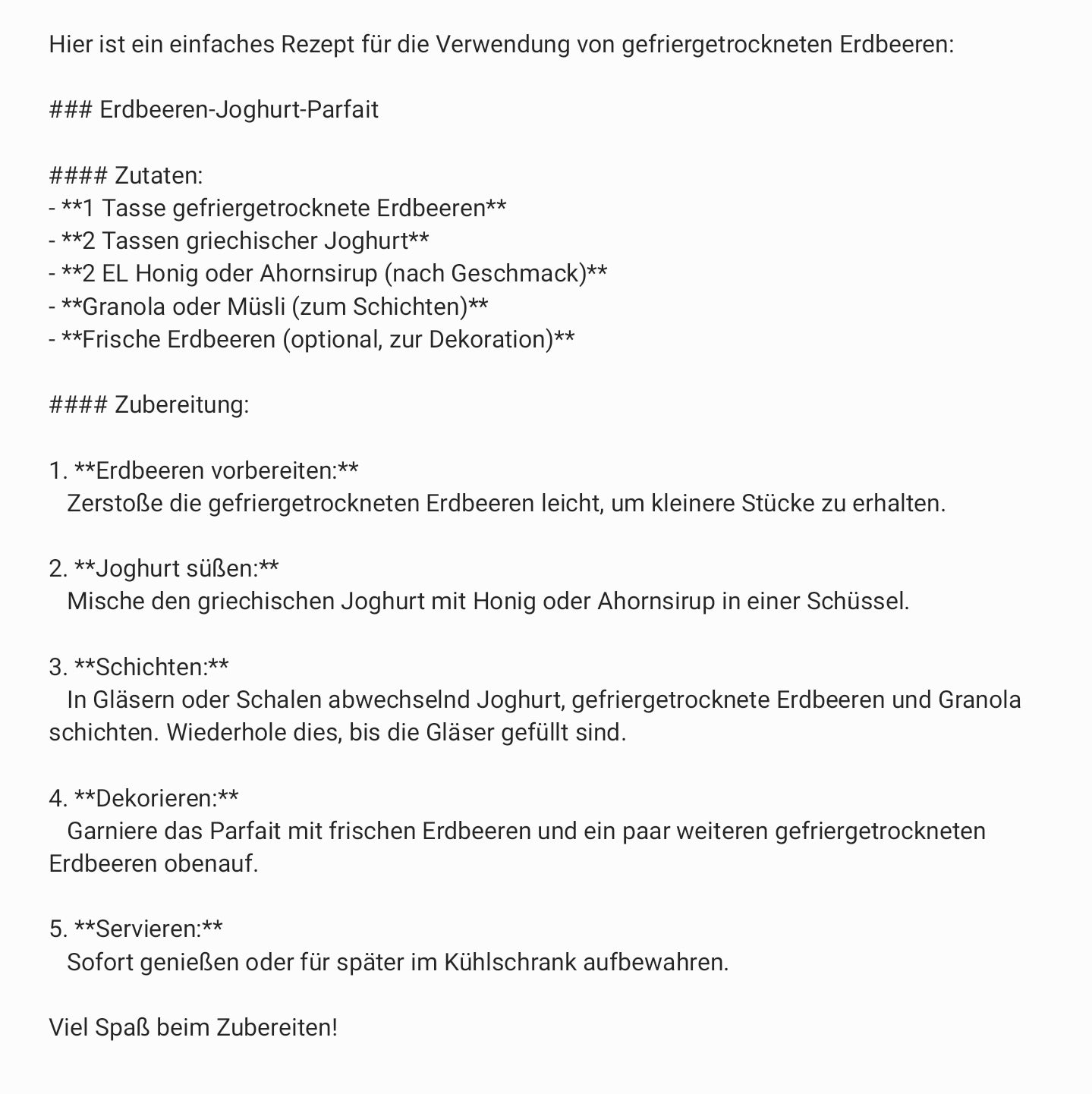 Gefriergetrocknete Erdbeeren