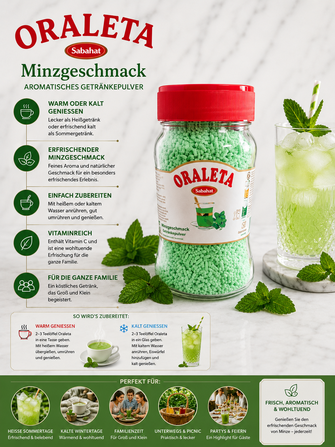 Tee mit Minzgeschmack