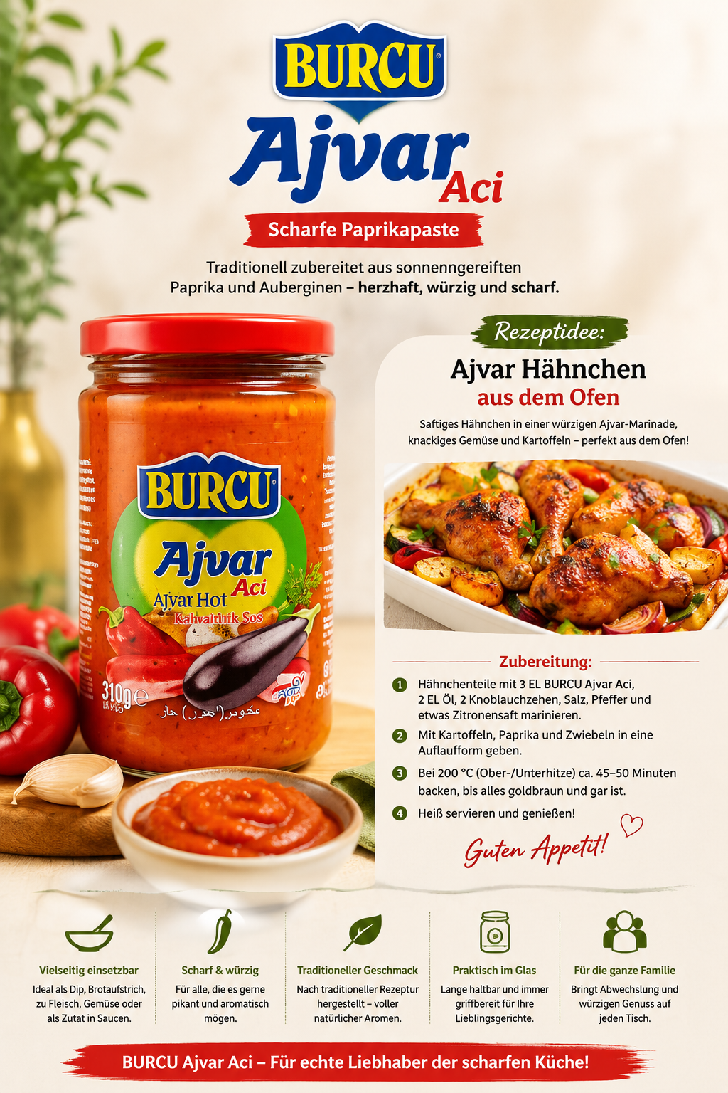 Ajvar Scharf 310g