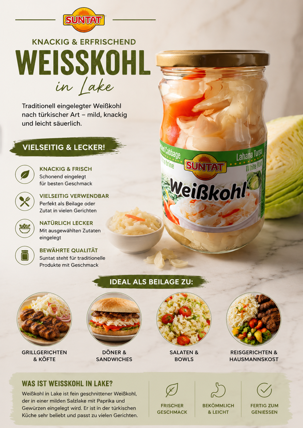 Weißkohl Eingelegt