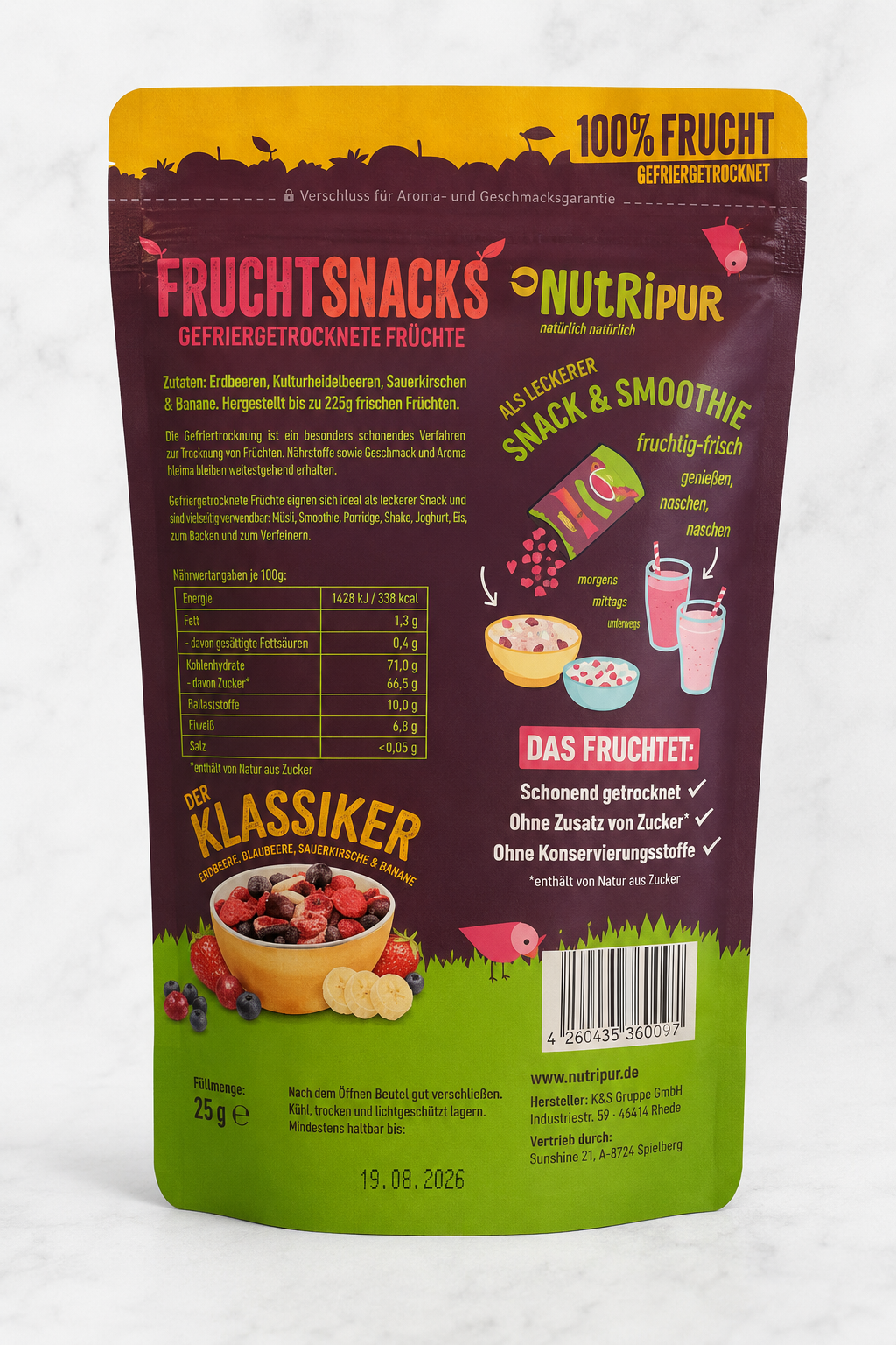 Gefriergetrocknete Früchte