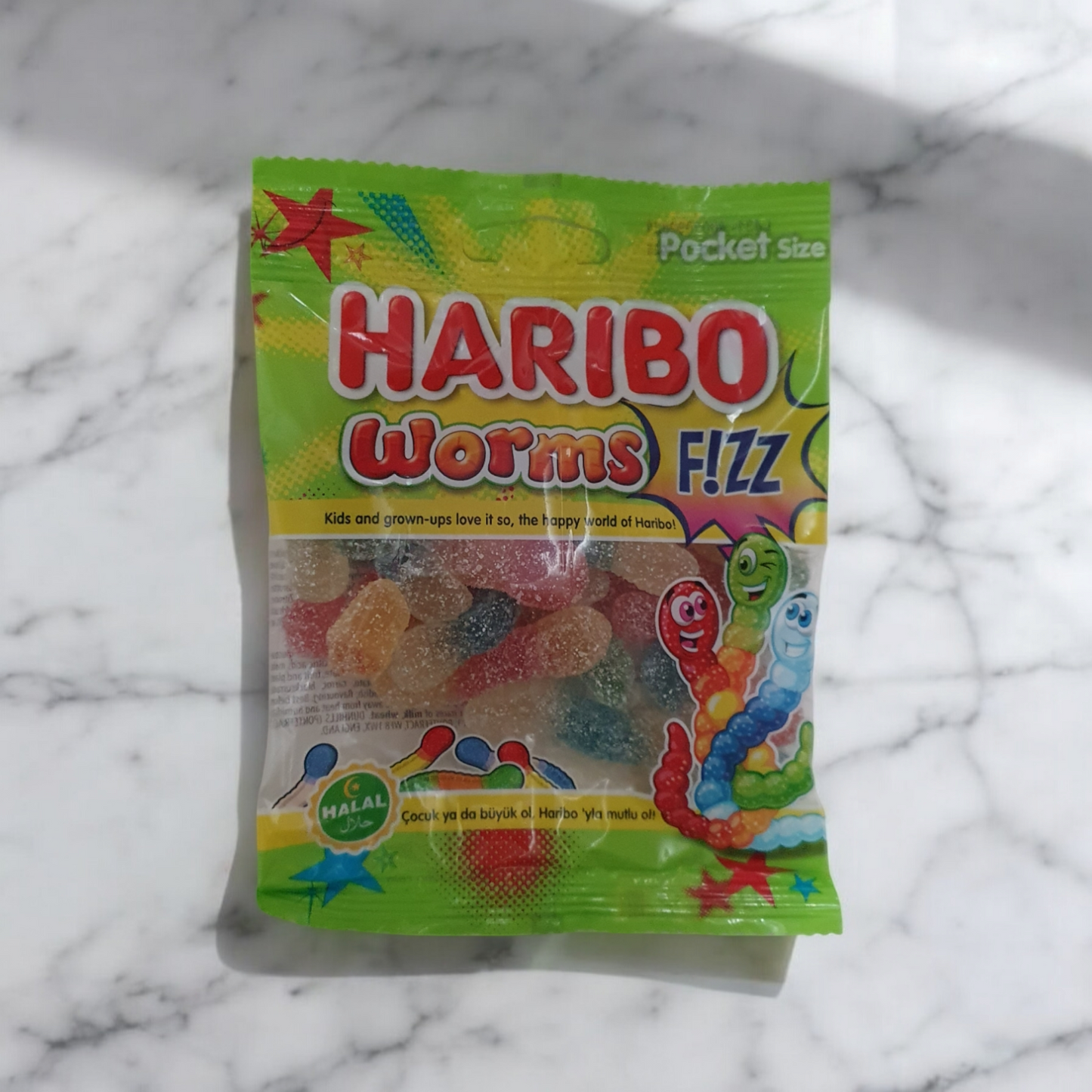 Haribo Worms FIZZ 80g