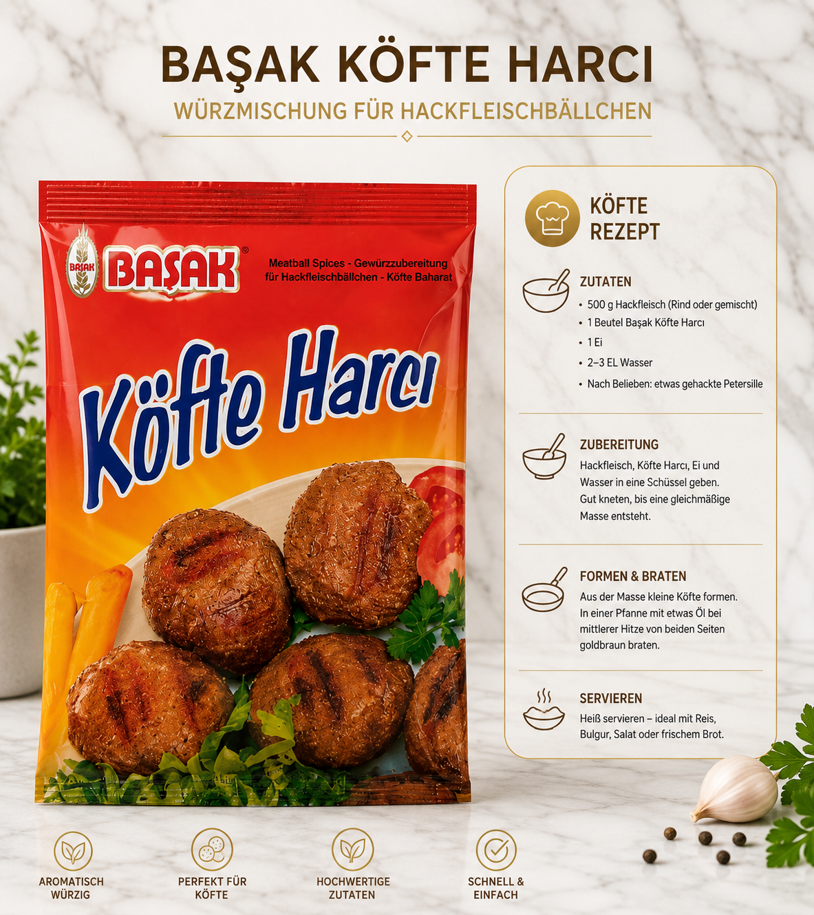 Fleischbällchen Köfte Harci