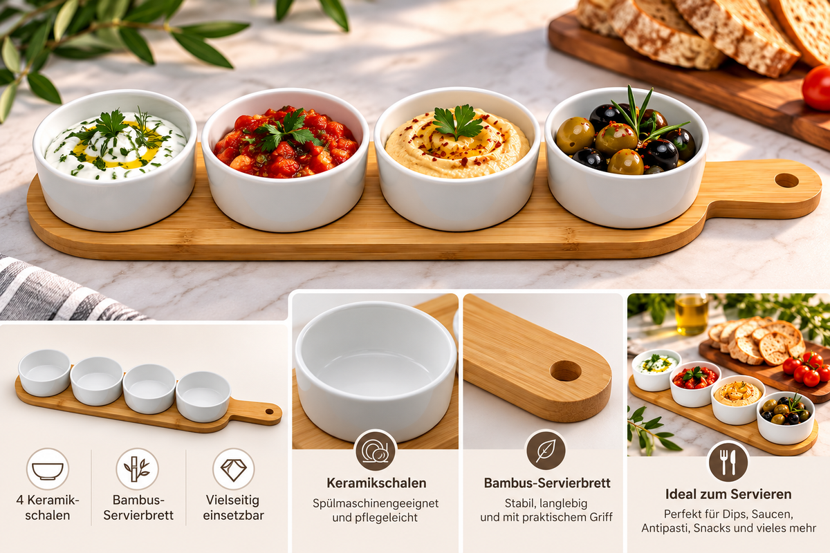 Tapas 5-er Set Partygeschirr