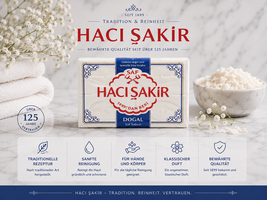 Seife Haci Sakir Natur – 4 Stück x 150 g (600 g)