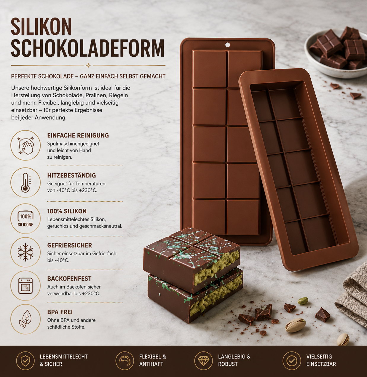 Schokoladen Silikonform