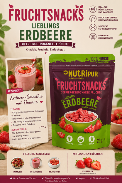 Gefriergetrocknete Erdbeeren