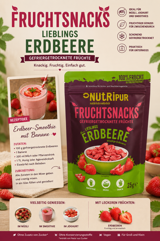 Gefriergetrocknete Erdbeeren