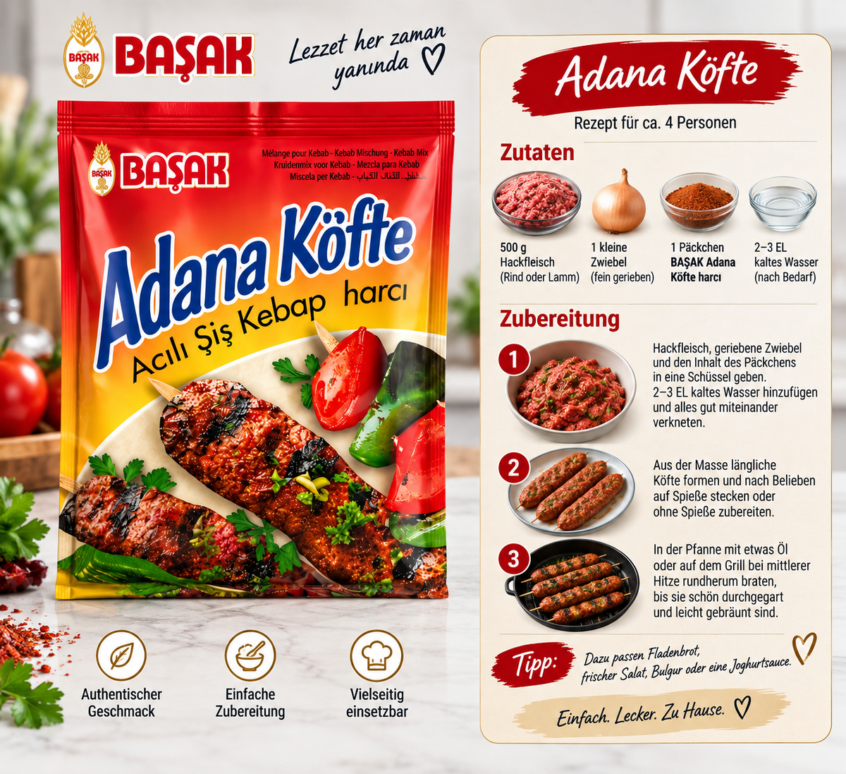 Hackfleischspieß Adana