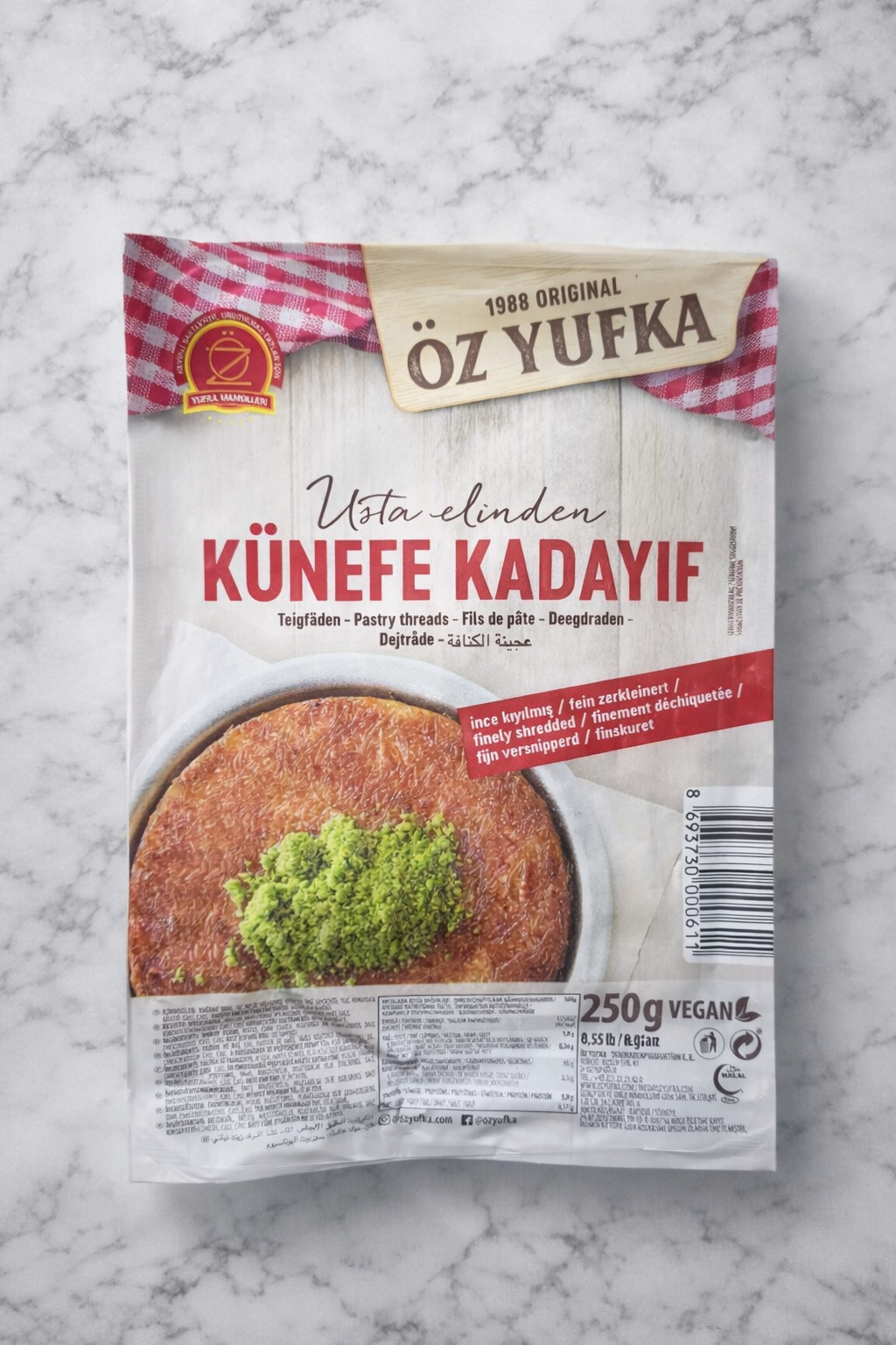 Künefe Kadayif Teigfäden Engelshaar 250g Dubai 🍫 geeignet fein zerkleinert