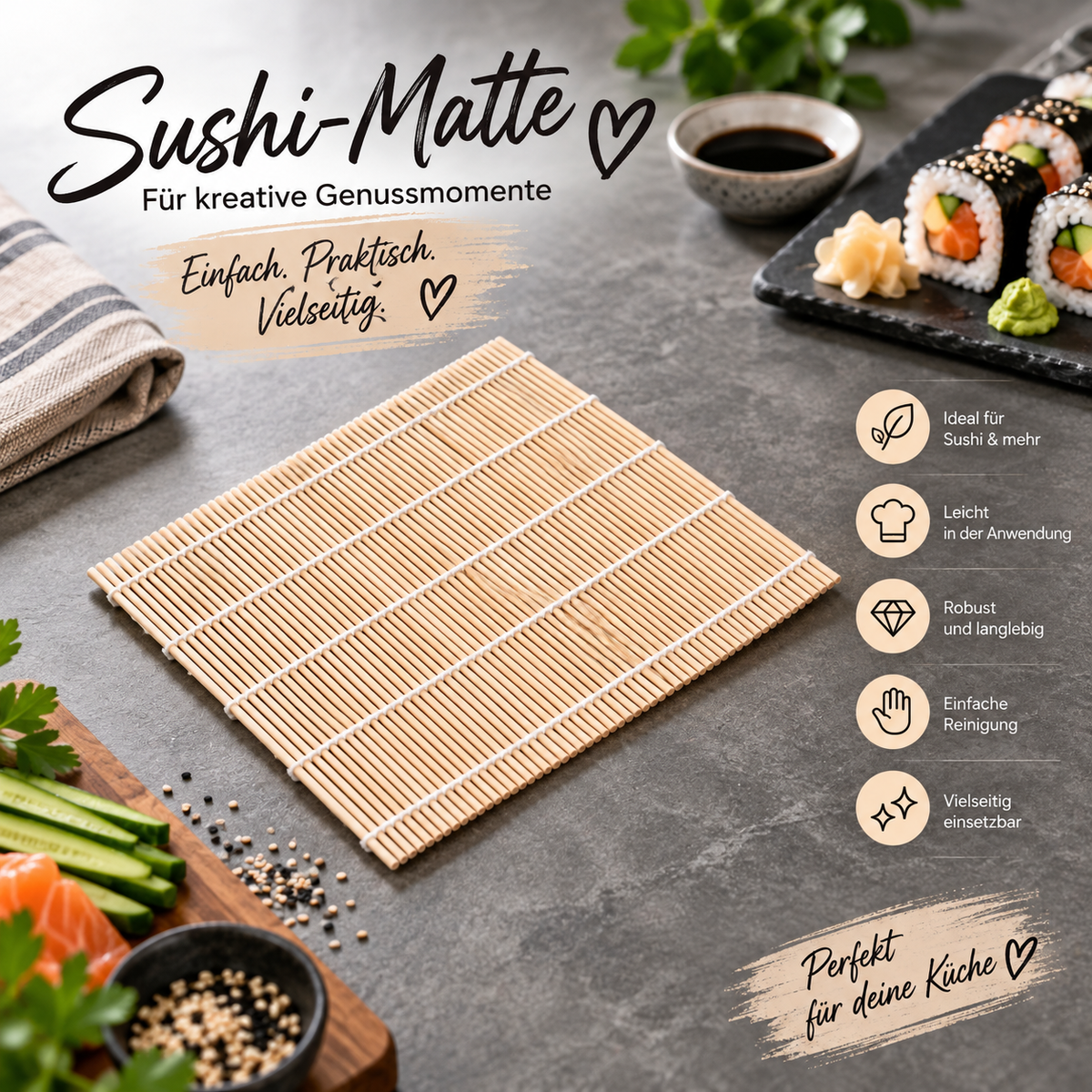 Sushi Matte & Löffel