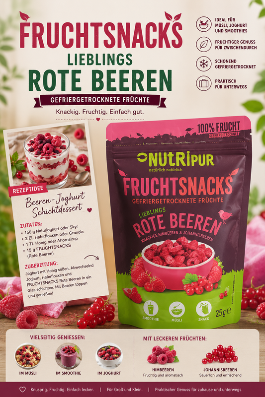 Gefriergetrocknete Früchte Beeren