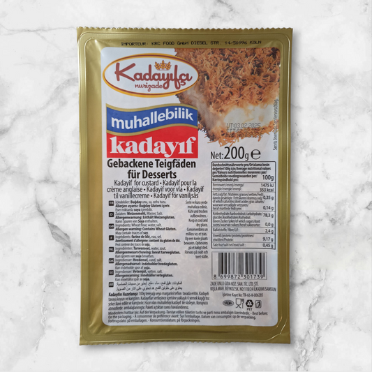 Gerösteter Teigfaden Kadayif für die Tafel-Schokolade 🍫