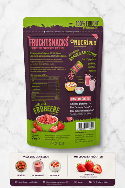 Gefriergetrocknete Erdbeeren