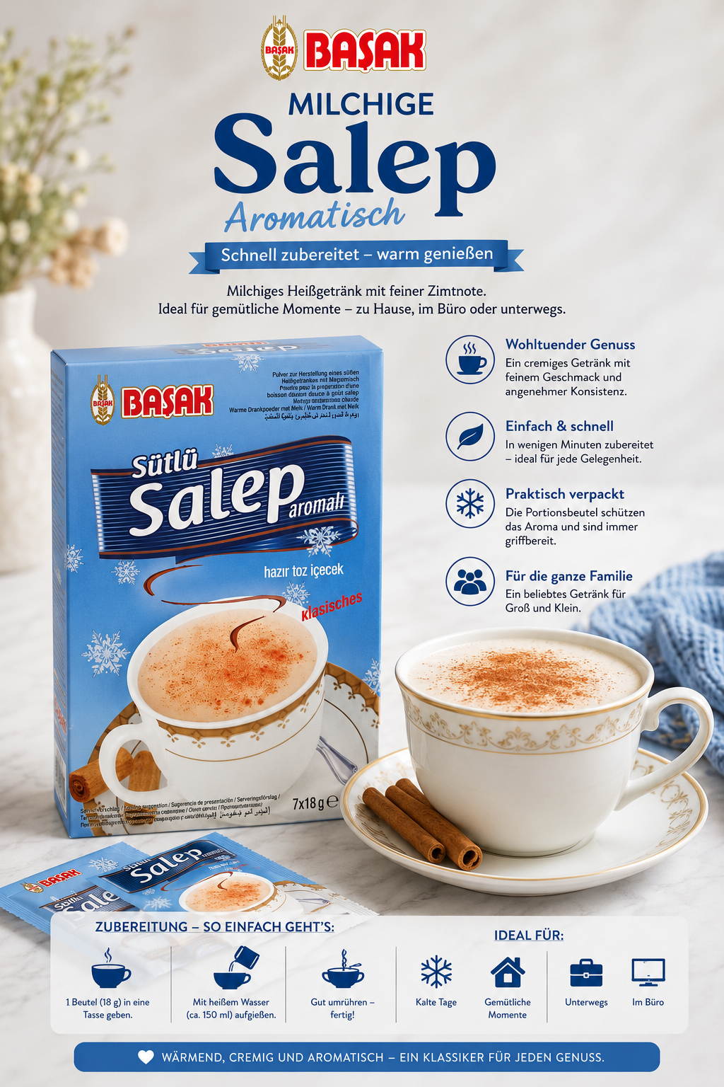 Milchgetränk mit Aroma 130g